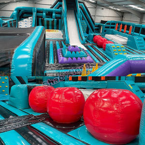 Parque <span class=keywords><strong>de</strong></span> Juegos Gigante Inflable con Pista <span class=keywords><strong>de</strong></span> Obstáculos Divertida, Tobogán <span class=keywords><strong>de</strong></span> Escalada, Piscina <span class=keywords><strong>de</strong></span> Pelotas y Cama Elástica - Product Image 2