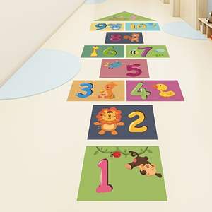 <span class=keywords><strong>Autocollant</strong></span> mural créatif en forme de figures de marelle, décoration de chambre d'enfant, <span class=keywords><strong>autocollant</strong></span> en PVC - Product Image 6