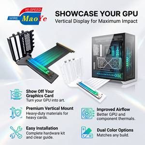 ชุดสายเคเบิลต่อขยายพร้อมขายึดติดตั้งแนวตั้งสำหรับการ์ดจอ MaoYe PCIe 5.0 ใช้ได้กับพีซีทุกชนิดและเซิร์ฟเวอร์ ไม่มีปัญหาความเข้ากันได้ มีสินค้าในสต็อก - Product Image 5