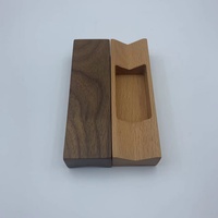 Tutup Cangkir Keramik Walnut Hitam, Tutup Mug Kaca dengan Tutup Kayu, Artefak Walnut Hitam Kreatif, Dapat Dikustomisasi, Produksi Cepat