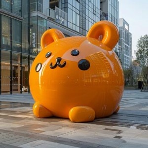 Hot Selling Resin Animal Sculptures Custom Cartoon Cats 1:1 Simulation Animals - Product Image 3