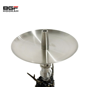 Venta al por mayor diseño único buena calidad 63CM <span class=keywords><strong>Maklaud</strong></span> Hookah plata Shisha fumar Set Hookah sin botella - Product Image 2