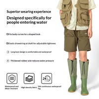Pantalon de pêche et bottes de pluie unisexes en nylon, chaussures de ruisseau respirantes et imperméables ultra-légères pour l'extérieur, la culture du riz et la pêche