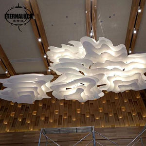 Lustre de plafond en forme de nuage blanc pour hall d'hôtel, villa, centre commercial, décoration artistique personnalisée, grande salle de banquet - Product Image 3