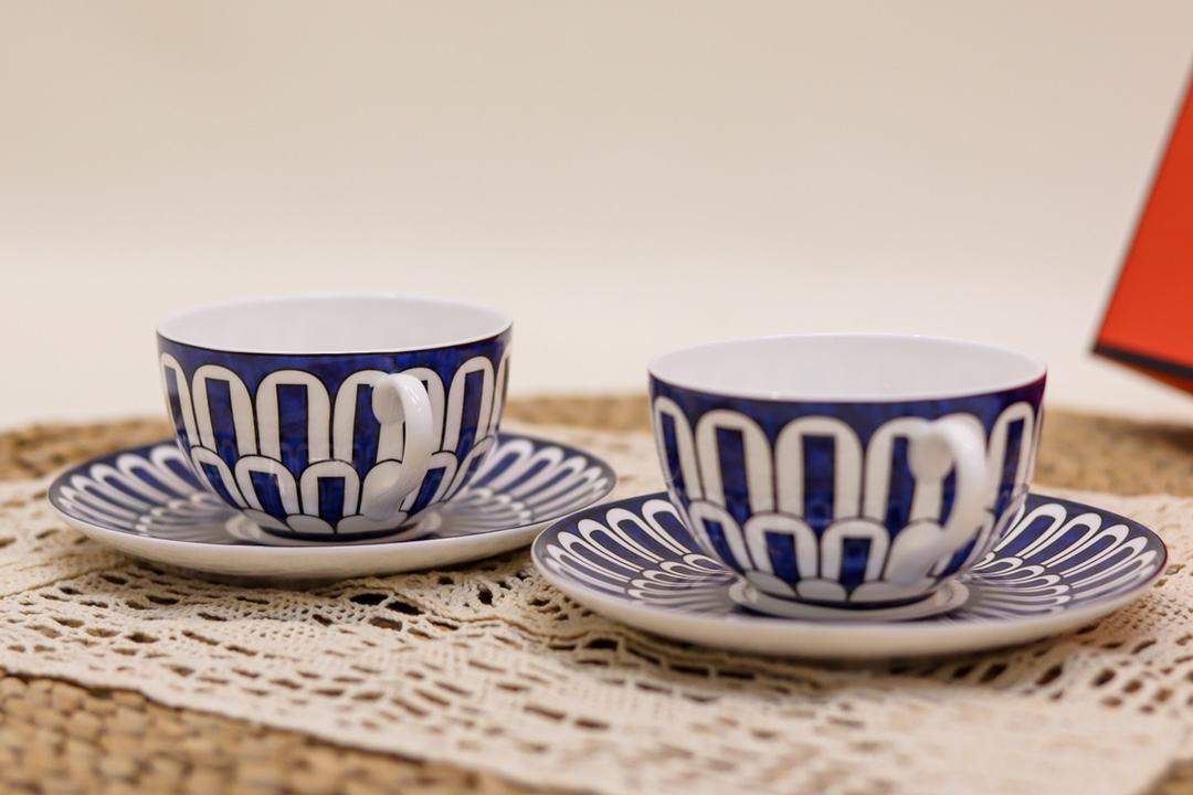 double cup and saucer