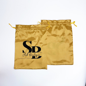 ถุงผ้าไหมพิมพ์โลโก้ตามสั่ง ถุงกันฝุ่นสำหรับเสื้อผ้า ถุงใส่ผมวิก ถุงผ้าซาตินรูดเชือกสำหรับต่อผม - Product Image 5