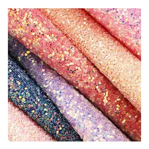 0.6MM Shimmer Glitter Leather Sheets Gltter Faux Fabric Vinyl with