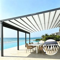 Véranda en verre personnalisée écologique avec toit en verre, structure en aluminium autoportante, auvent pliable pour terrasse extérieure, jardin