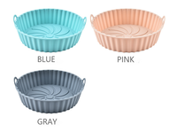 Plateau de cuisson multifonctionnel écologique sans BPA de qualité alimentaire, doublure en silicone pliable pour friteuse à air
