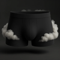Boxers légers en bambou et élasthanne pour hommes, personnalisables avec logo, doux pour la peau, style de luxe, sous-vêtements courts pour adultes