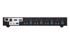 Commutateur <span class=keywords><strong>KVM</strong></span> professionnel ATEN CS1944DP 4 ports USB 3.0 4K pour <span class=keywords><strong>double</strong></span> écran avec hub intégré et audio en stock - Product Image 4