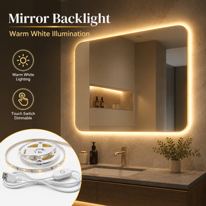 Tira de Luces LED USB de 5 Metros, Cinta de Luz Flexible Blanca Cálida, Control Remoto, Regulable, para Decoración de Gabinetes, Espejos y Autocaravanas - Product Image 2