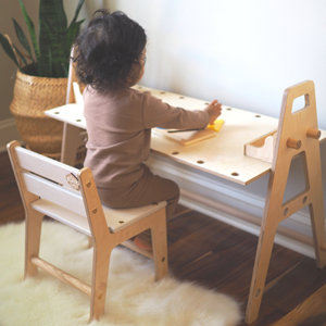 Table sensorielle en bois pour bébé et enfant en bas âge, Table de jeu avec 2 boîtes de rangement, Table d'eau sensorielle avec blocs pour enfants - Product Image 2