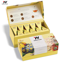 Boîte-cadeau pliante personnalisée haut de gamme pour thé et café-Boîte d'emballage de carte blanche raffinée faite à la main Boîte-cadeau exquise pour thé