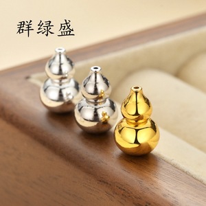 Qunlvsheng Gourd Shaped Screw <b>Buckle</b> 925 Silver Plated Jewelry Clasp For Bracelet Necklace DIY Accessories - Product Image 1