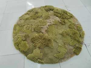 Tappeto in Lana Jacquard Classico Personalizzato con Motivi Foresta/Lago/Erba, Fatto a Mano, Morbido e Peloso, Tuftato a Mano, Eco-Friendly, Antiscivolo - Product Image 4