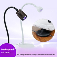 Lampe UV 10W à pédale pour séchage des ongles, à clipser sur bureau, USB, pour ongles en gel, outils de manucure de salon, longueur focale réglable