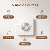 Amplificateurs audio muraux miniatures Zhiku 86 pour panneau de commande de musique TF AUX, haut-parleurs de plafond stéréo, contrôleur de cinéma maison