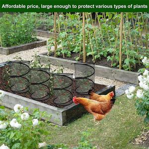 4 gói Trắng PVC mini nhà kính bảo vệ thực vật lồng Pop nhà máy bao gồm động vật côn trùng Hàng rào lưới vườn lưới bảo vệ - Product Image 6