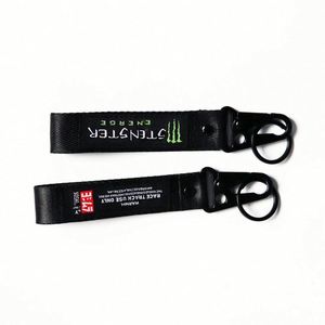 Good Quality Polyester Nylon Webbing Keychain Custom Embroidered Keychain Embroidery Fabric Keychain <b>Ring</b> - Product Image 3