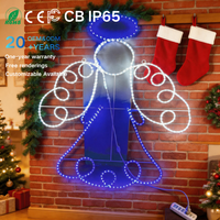 Luz Decorativa LED 2D con Diseño de Ángel, IP65, para Exteriores, Plazas, Patios, Navidad, Paisajes Comerciales, 2026