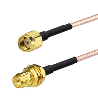 Câble d'extension Wi-Fi 2,4 GHz RP-SMA mâle vers RP-SMA femelle traversant le panneau, câble d'extension sans fil RP-SMA RG316