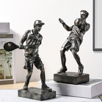 Figurines de basket-ball et de football en résine, artisanales, modernes et simples, thème amour, décoration créative pour la maison, le bureau, le salon, la télévision