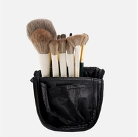 Sac cosmétique personnalisé SMETA avec logo, pliable, à ouverture facile, porte-pinceaux de maquillage