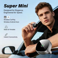 WiFi 6 Bluetooth 5.4 Adaptor CarPlay Nirkabel Universal Koneksi Smartphone Kabel USB Kotak Multimedia Layar Mobil
