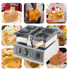 Vente en gros machine à cornets gaufrés en forme de Hello Kitty Machine à cornets de crème glacée électrique à <span class=keywords><strong>bouche</strong></span> ouverte à vendre - Product Image 2
