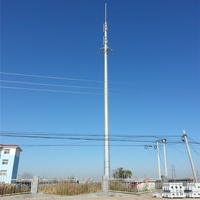 Tenaga Surya TV Satelit Microwave Nirkabel Antena Sinyal Internet CB Radio Telekomunikasi Monopole Tower