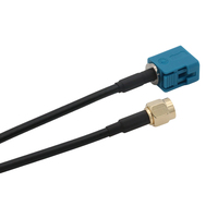 Cable Coaxial HFM Quad Hembra Recto a HFM Quad Hembra, RG174LL, 50 Ohm, DC-3GHz, para Cámara de Coche