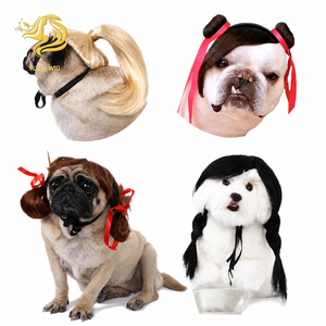 Peluca de Cosplay para Perros de Varios Estilos, Cola de Caballo Afro Rizada, Trenza de Pelo Sintético para Accesorios de Fotografía de Mascotas - Product Image 1