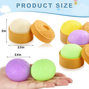 Balles anti-stress <span class=keywords><strong>mini</strong></span>-dumplings colorées, jouet sensoriel doux à saisir, pour soulager le stress, en forme de boulette à presser, pour adultes et enfants - Product Image 6