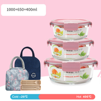 Ensemble de cuisine hermétique pour le stockage des aliments Boîte à lunch en verre pour la préparation des repas Conteneur de stockage des aliments Réfrigérateur Boîte de conservation des produits frais