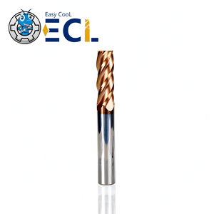 Fresa de carburo de tungsteno de 2 filos Easy Cool con recubrimiento AlTiN/TiN, alta dureza HRC55, herramienta de fresado CNC, ODM OEM - Product Image 1