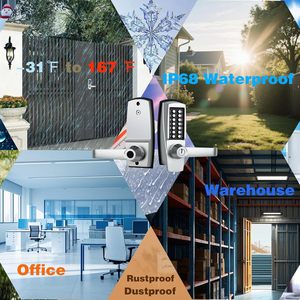 屋外ドアロック防水不凍液プッシュボタンメカニカルパスワードロックキャビネットハンドルロック - Product Image 4