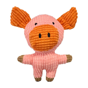 Funny Interactive Pig-Shaped <b>Squeaky</b> Dog Toy Plush Chew Toy for Small Medium Pets Eco-Friendly Cartoon Style Toy Supplies - Product Image 2