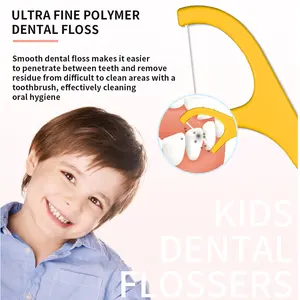 Индивидуальная маркировка с логотипом на заказ, разноцветные зубные нити для ухода за полостью рта для детей