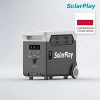 Station d'alimentation portable Solarplay 3840Wh, générateur solaire 3600W, charge rapide AC, alimentation de secours pour la maison en UE
