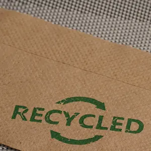 Contact Met Voedsel Kwaliteit 100% Post-Consumer Gerecycled Servet Biologisch Afbreekbaar Bruin Servet