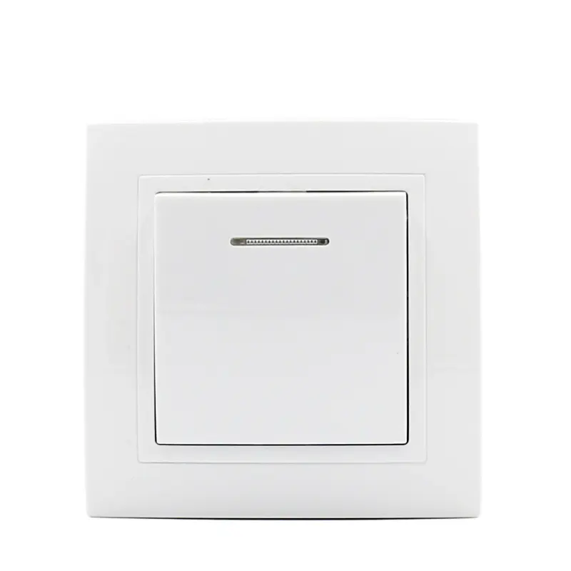 Blanco Europeo una banda de dos vías interruptor ABS 10a interruptor de pared hembra para casa aplicación
