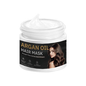 Masque capillaire au collagène naturel, au ginseng et à l'huile d'argan, réparateur et lissant, vente chaude, fabrication OEM, vente en gros, marque privée - Product Image 1