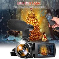 Caméra vidéo 2.7K Caméscope Ultra HD 48MP Caméra de vlogging Vision nocturne IR Zoom numérique 18X Enregistreur de caméra