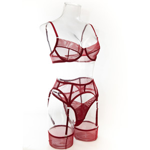 Conjunto de lencería transparente con sujetador de malla y soporte para el pecho a 8.5 dólares - Product Image 5