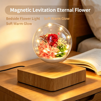 Rose stabilisée à lévitation magnétique, lampe de table flottante, cadeau personnalisé pour femme romantique, cadeau pour petite amie