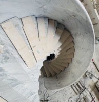 Escalier en marbre dolomite blanc sur mesure - Design moderne poli et imperméable pour villa et hôtel |   Vente en gros d'usine