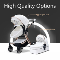 Poussette de luxe 3 en 1 pour bébé, avec cadre personnalisable, Logo, sur mesure, livraison directe