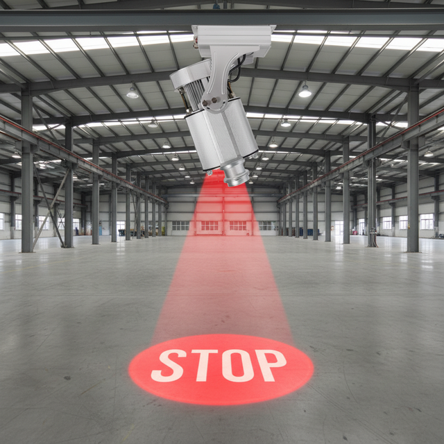 Safety Projector for Industrial Gobo with Sensor Led signal Light