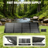 Panel Surya Lipat Monokristalin Alecter APH-FB41 Desain Terbaru 60W >23.5% Efisiensi Bersertifikasi TUV Hitam untuk Pengisian Daya saat Berkemah
